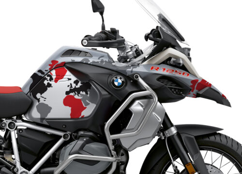 BKIT 3398 BMW R1250GS Adventure Ice Grey The Globe Red Grey Black Stickers Kit 02