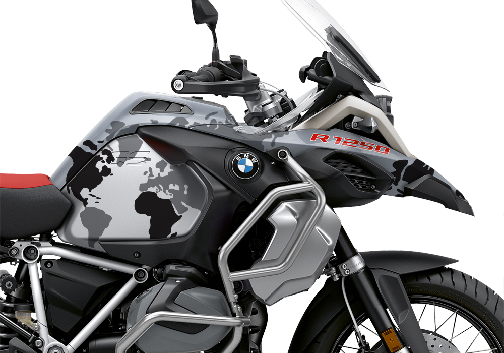 BKIT 3399 BMW R1250GS Adventure Ice Grey The Globe Grey Variations Stickers Kit 02