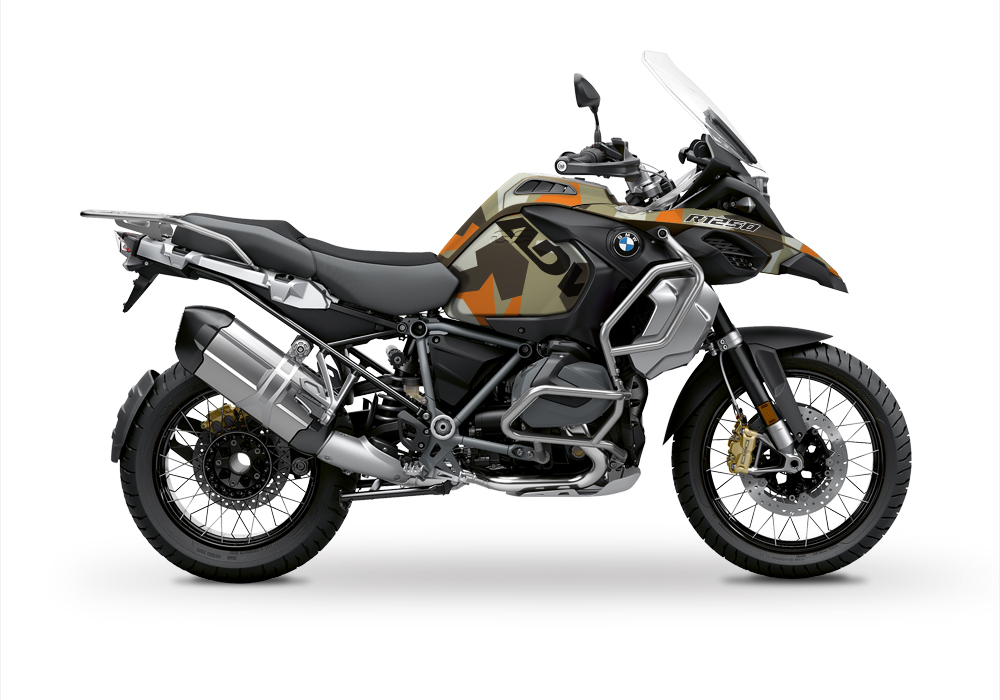 BKIT 3405 BMW R1250GS Adventure Style Exclusive M90 Green Orange Camo Full Wrap 01 1