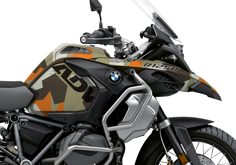BKIT 3405 BMW R1250GS Adventure Style Exclusive M90 Green Orange Camo Full Wrap 02 1