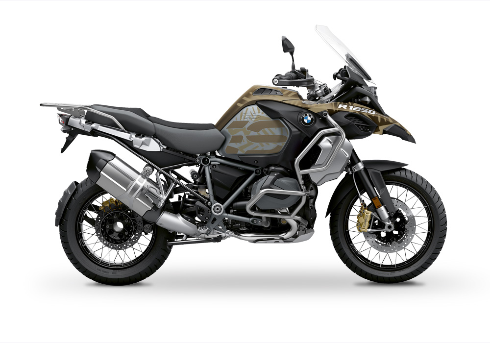 BKIT 3414 BMW R1250GS Adventure Style Exclusive Massai Champagne Metallic Stickers Kit 01