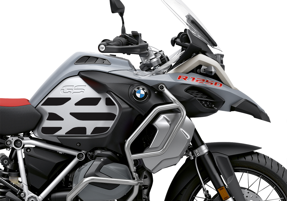 BSTI 3409 BMW R1250GS Adventure Ice Grey GS Lines Tank Stickers Black 02