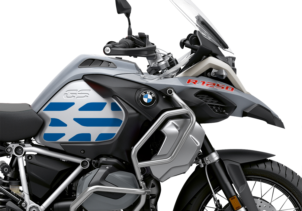 BSTI 3409 BMW R1250GS Adventure Ice Grey GS Lines Tank Stickers Cobalt Blue 02