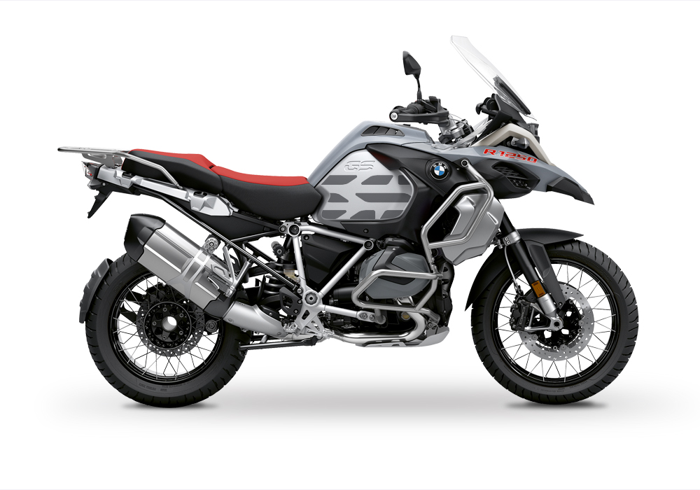 BSTI 3409 BMW R1250GS Adventure Ice Grey GS Lines Tank Stickers Silver 01