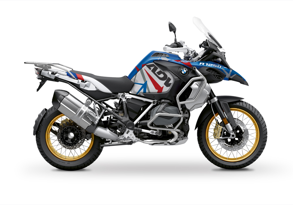 BKIT 3567 BMW R1250GS Adventure Style HP Spike Red Blue Stickers Kit 01