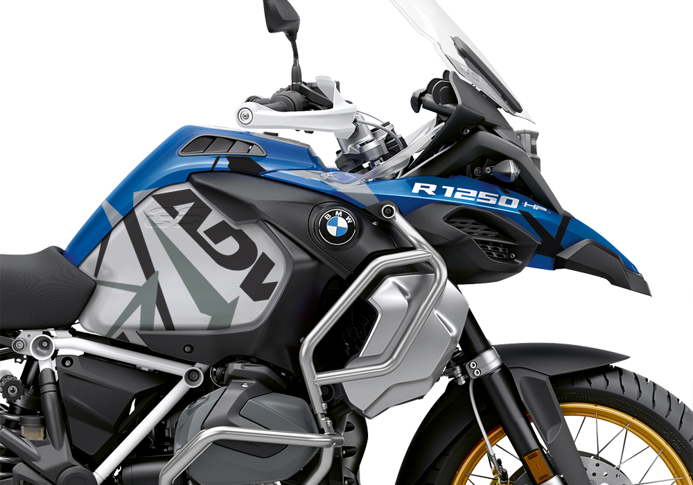 BKIT 3568 BMW R1250GS Adventure Style HP Spike Grey Black Stickers Kit 02