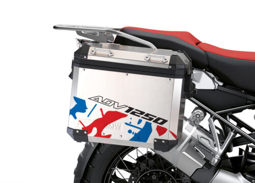 BSTI 3456 BMW R1250GS Adventure Pannier Safari Red Blue Stickers Kit 02