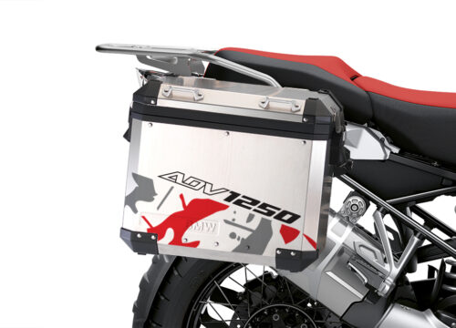 BSTI 3457 BMW R1250GS Adventure Pannier Safari Red Grey Black Stickers Kit 02