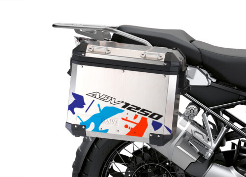 BSTI 3461 BMW R1250GS Adventure Pannier Safari Royal Blue Light Blue Fluo Red Stickers Kit 02