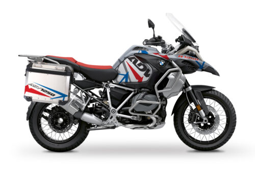 BSTI 3463 BMW R1250GS Adventure Pannier Spike Red Blue Stickers Kit 01