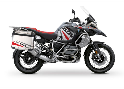 BSTI 3464 BMW R1250GS Adventure Pannier Spike Red Grey Stickers Kit 01
