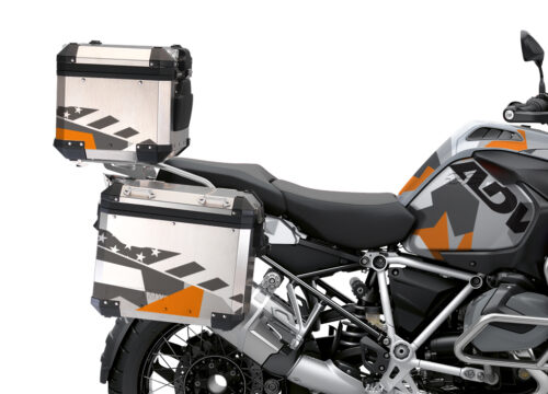 BSTI 3497 BMW R1250GS Adventure Top Box M90 Camo Grey Orange Stickers Kit 02