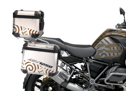 BSTI 3498 BMW R1250GS Adventure Top Box Four Elements Brown Champagne Metallic Stickers Kit 02 02