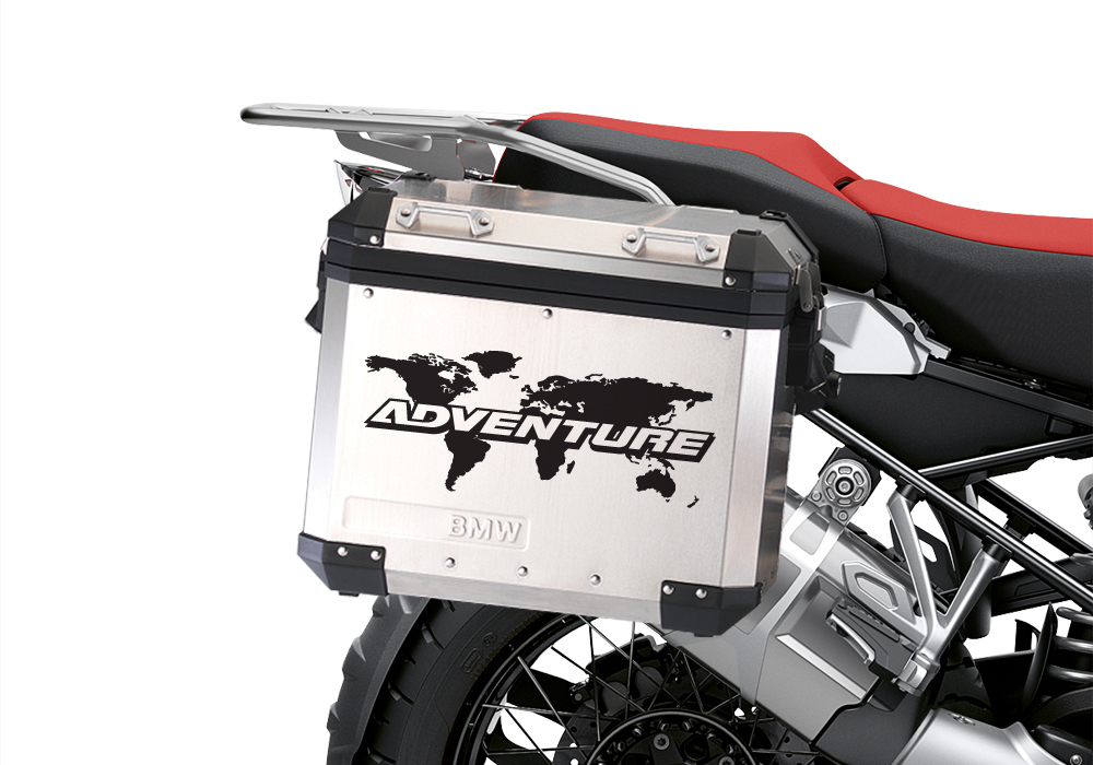 BSTI 3530 BMW R1250GS Adventure Panniers The Globe Black Stickers Kit 02