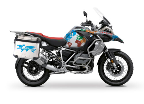 BSTI 3532 BMW R1250GS Adventure Panniers The Globe Light Blue Stickers Kit 01
