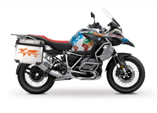 BSTI 3533 BMW R1250GS Adventure Panniers The Globe Orange Stickers Kit 01