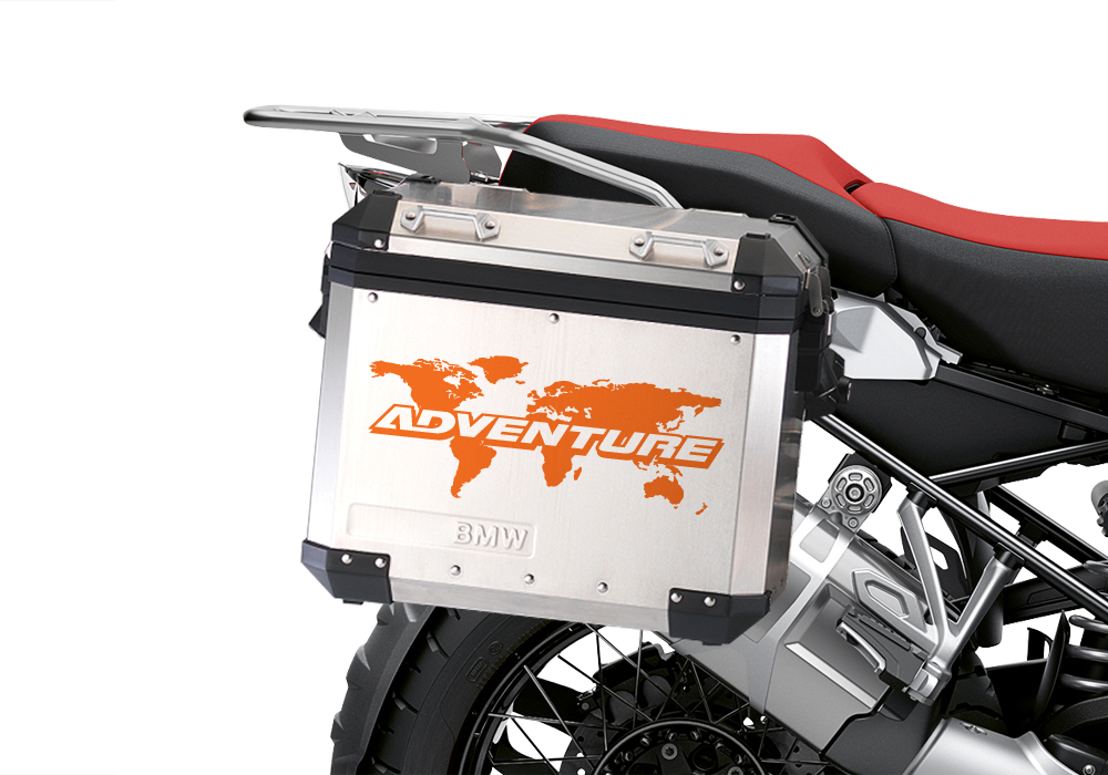 BSTI 3533 BMW R1250GS Adventure Panniers The Globe Orange Stickers Kit 02