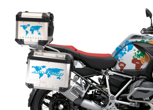 BSTI 3542 BMW R1250GS Adventure Top Box The Globe Light Blue Stickers Kit 02