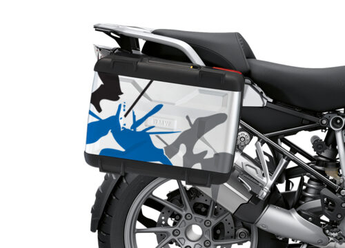 BSTI 3613 BMW R1250GS Vario Pannier Safari Blue Grey Stickers Kit 02