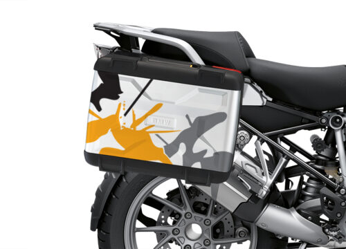 BSTI 3614 BMW R1250GS Vario Pannier Safari Yellow Grey Stickers Kit 02
