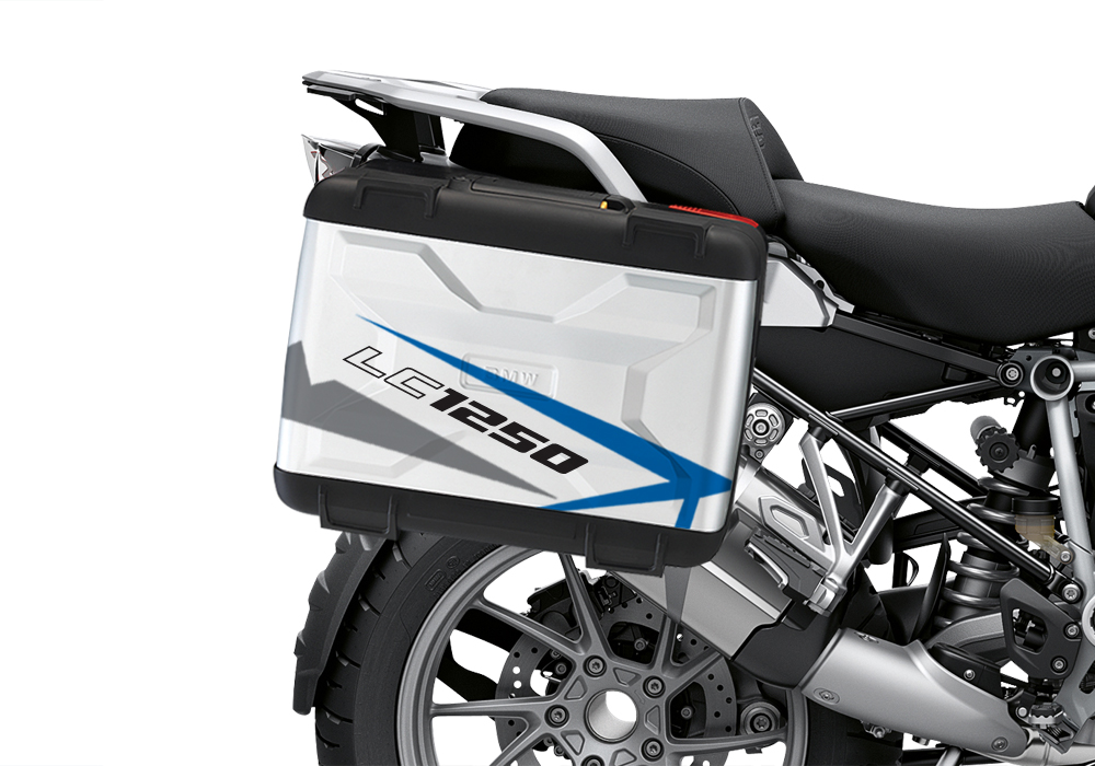 BSTI 3618 BMW R1250GS Vario Pannier Spike Blue Grey Stickers Kit 02