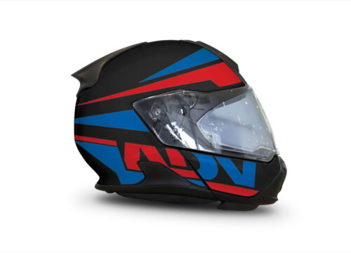 HEL 3425 BMW System 7 Black Vivo Series Red Blue Stickers Kit 02