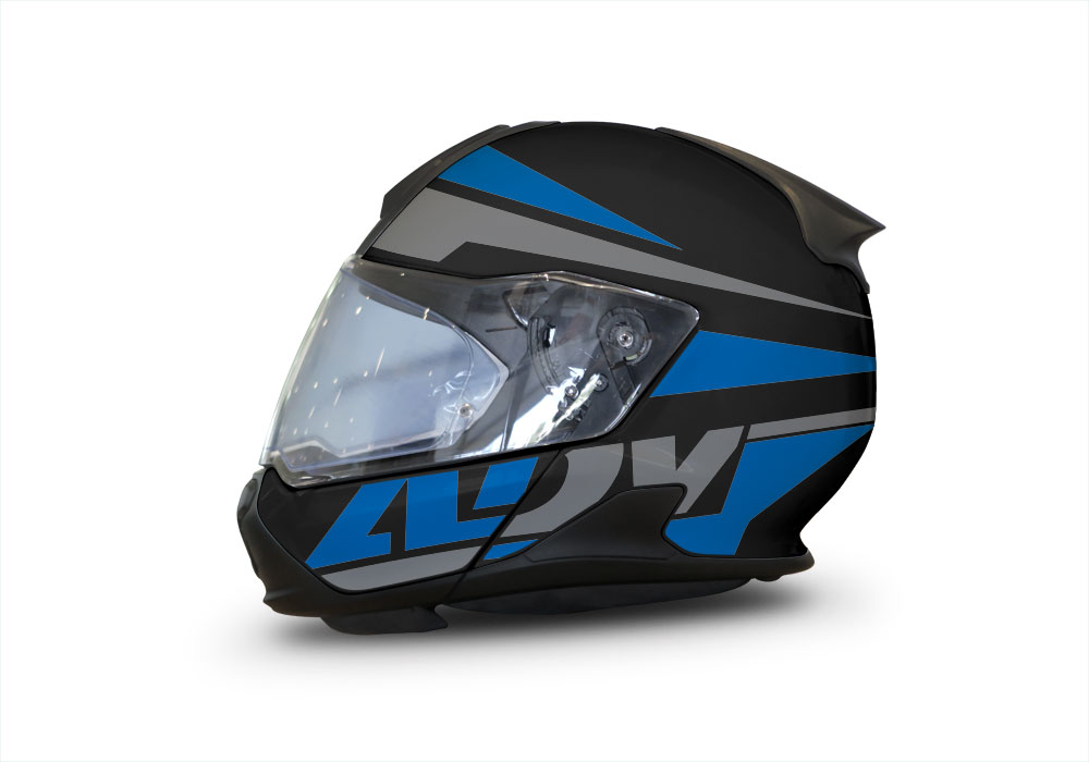 HEL 3427 BMW System 7 Black Vivo Series Blue Grey Stickers Kit 01