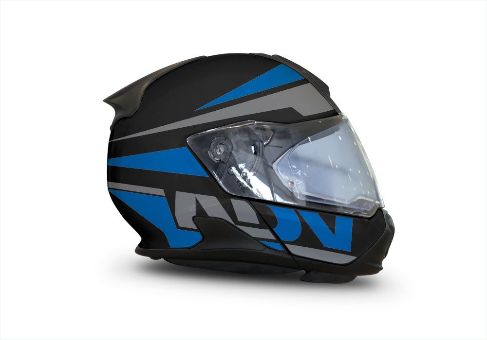 HEL 3427 BMW System 7 Black Vivo Series Blue Grey Stickers Kit 02