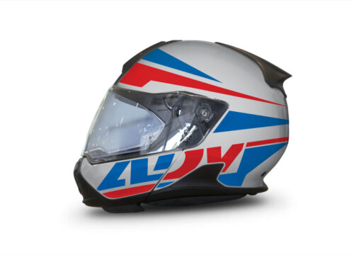 HEL 3429 BMW System 7 Silver Metallic Vivo Series Red Blue Stickers Kit 01