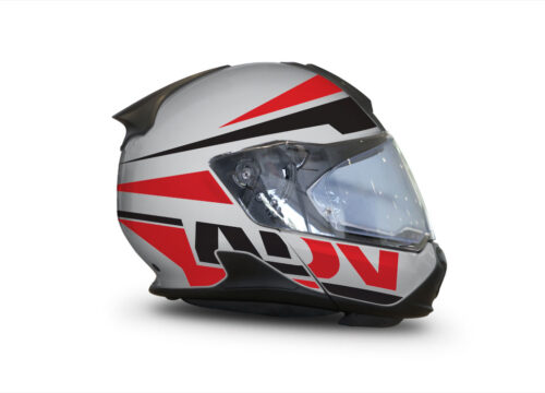 HEL 3430 BMW System 7 Silver Metallic Vivo Series Red Black Stickers Kit 02