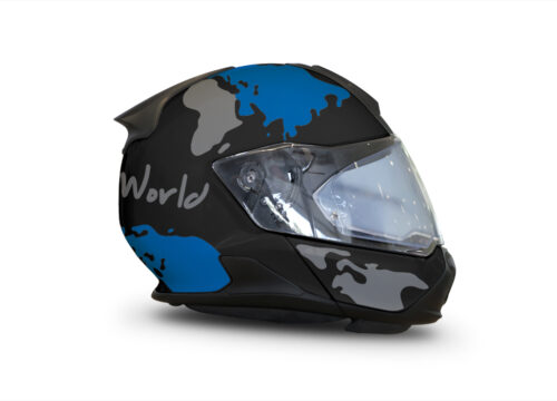 HEL 3438 BMW System 7 Black The Globe Series Blue Grey Stickers Kit 02