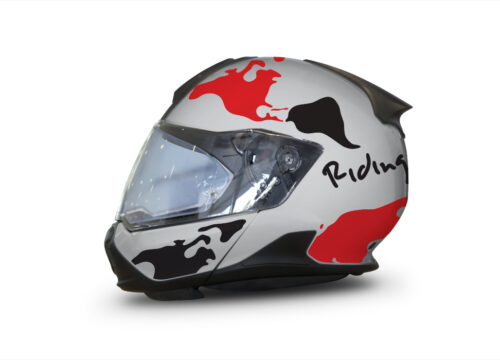 HEL 3441 BMW System 7 Silver Metallic The Globe Series Red Black Stickers Kit 01