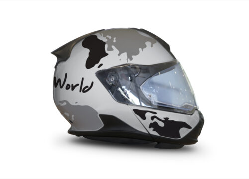 HEL 3443 BMW System 7 Silver Metallic The Globe Series Grey Black Stickers Kit 02