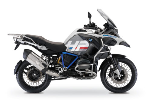 BKIT 3665 BMW R1200GS LC Adventure Alpine White HP Edition Side Tank Fender Stickers with Pyramid Frame Blue 01