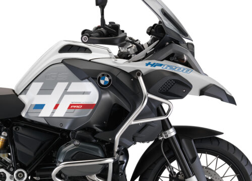 BKIT 3667 BMW R1200GS LC Adventure Alpine White HP Edition Side Tank Fender Stickers with Panniers 02