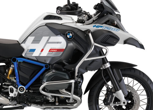 BKIT 3668 BMW R1200GS LC Adventure Alpine White HP Edition Side Tank Fender Stickers with Pyramid Frame Panniers Blue 02