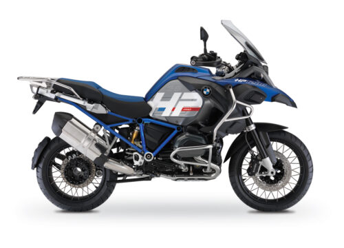 BKIT 3672 BMW R1200GS LC Adventure Racing Blue HP Edition Side Tank Fender Stickers with Full Frame Blue 01