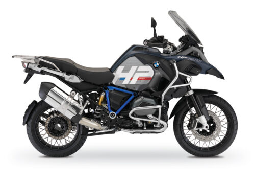 BKIT 3677 BMW R1200GS LC Adventure Ocean Blue HP Edition Side Tank Fender Stickers with Pyramid Frame Blue 01