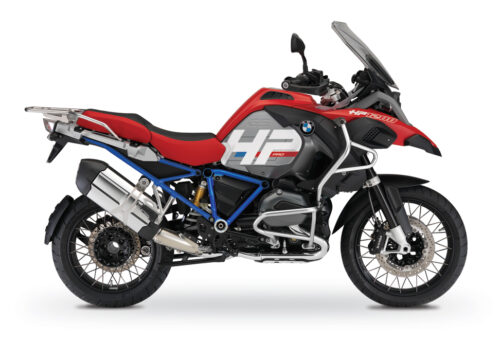 BKIT 3684 BMW R1200GS LC Adventure Racing Red HP Edition Side Tank Fender Stickers with Full Frame Blue 01
