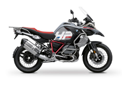 BKIT 3689 BMW R1250GS Adventure Ice Grey HP Edition Side Tank Fender Stickers with Pyramid Frame Red 01