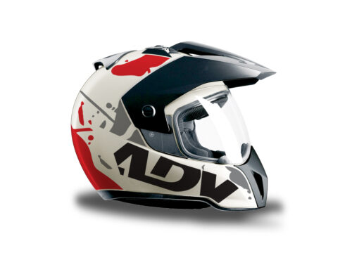 HEL 3706 BMW Enduro 2010 Helmet White Safari Red Grey Stickers Kit Right