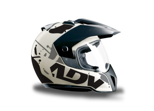 HEL 3708 BMW Enduro 2010 Helmet White Safari Black Grey Stickers Kit Right