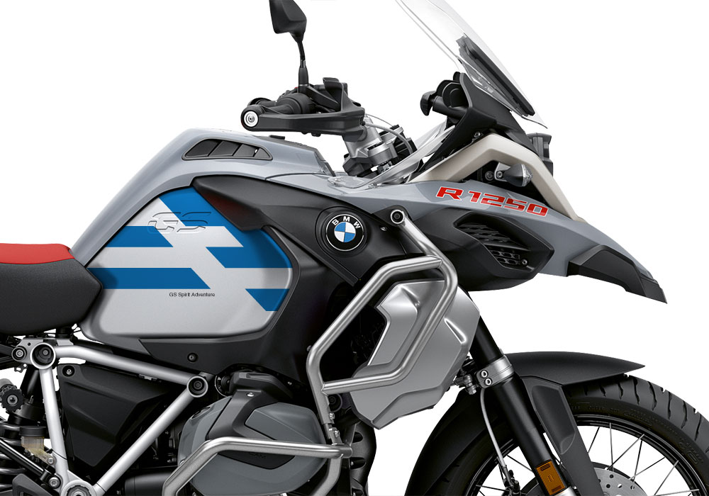 BKIT 3760 BMW R1250GS Adventure Ice Grey Spirit Lines V2 Blue Stickers Kit Cobalt Blue 02