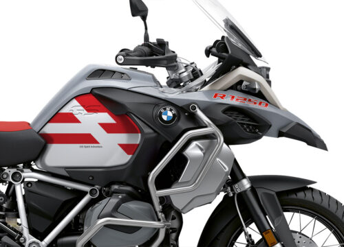 BKIT 3760 BMW R1250GS Adventure Ice Grey Spirit Lines V2 Blue Stickers Kit Red 02