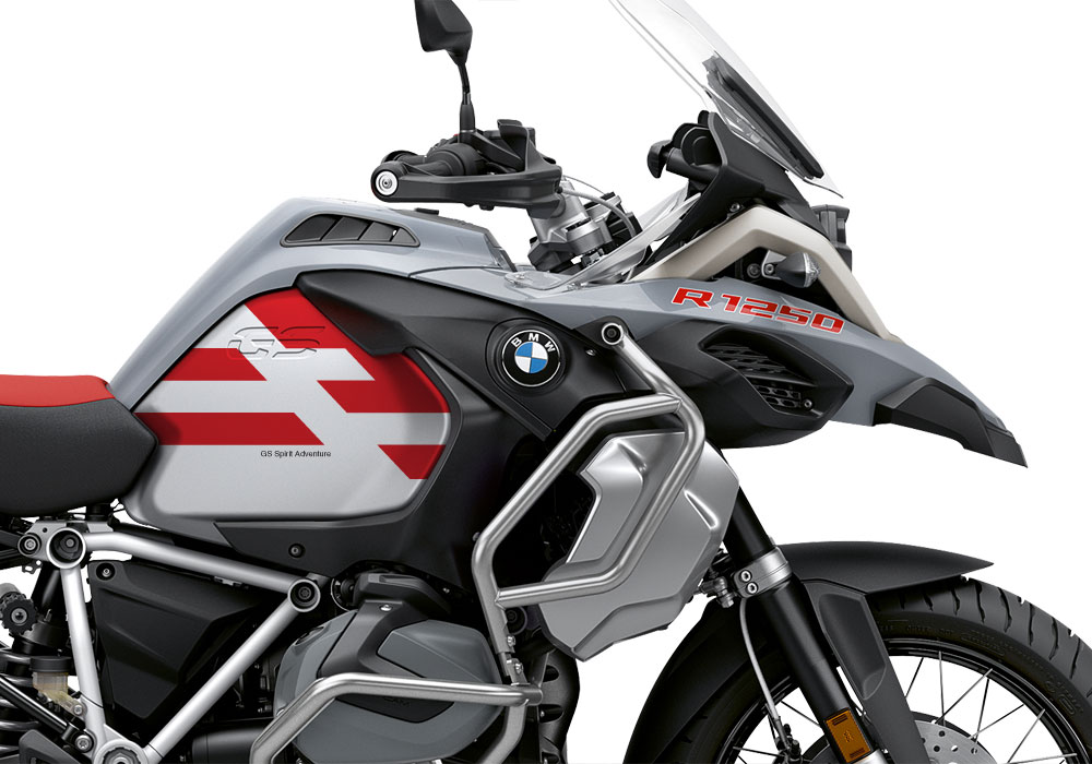 BKIT 3760 BMW R1250GS Adventure Ice Grey Spirit Lines V2 Blue Stickers Kit Red 02