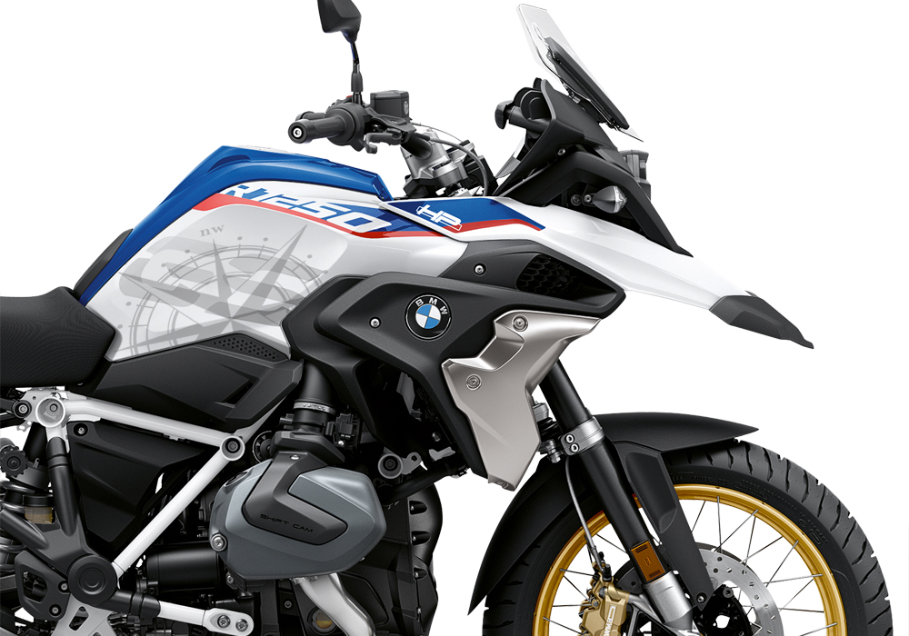 BKIT 3772 BMW R1250GS Style HP Compass V1 Grey Side Tank Stickers Kit 02