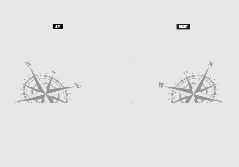 BKIT 3777 BMW Vario Panniers Compass Stickers Kit