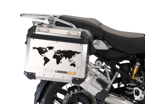 BSTI 1008 BMW GS Alluminium Panniers The World R1200GS Stickers Saffron Yellow 02