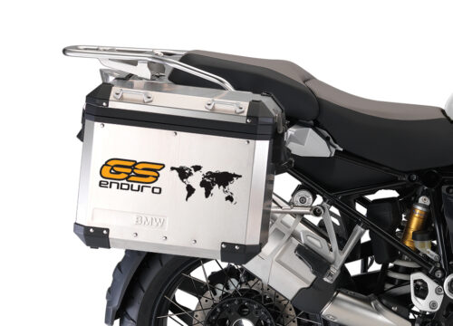 BSTI 1015 BMW GS Alluminium Panniers The World GS Enduro Stickers Saffron Yellow 02