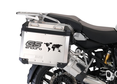 BSTI 1015 BMW GS Alluminium Panniers The World GS Enduro Stickers Silver 02